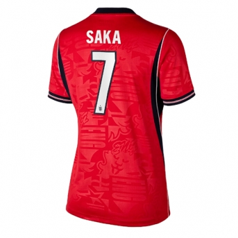 Billige Fotballdrakt England Bukayo Saka #7 Replika Bortedrakt Dame VM 2026 Kortermet